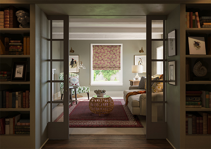 Goa, Vermillion - Motorised Roman Blind - Image 8